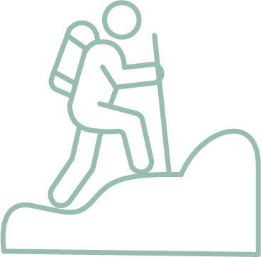 hiker icon green